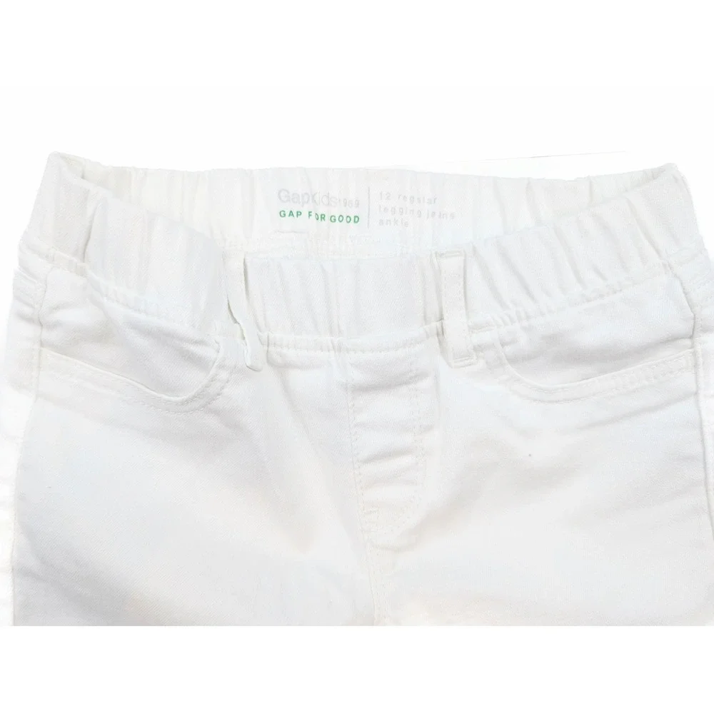 Gap Kids White Regular Fit Embroidered Stars Legging Ankle Jeans Girl's Size 12R